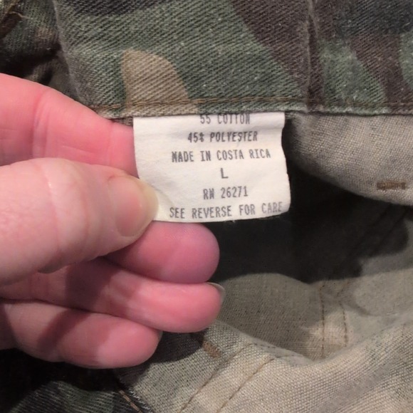 Vintage Camouflage Cargo Pants Mens 36x31 Distressed Military Work Adjustable - Picture 3 of 12